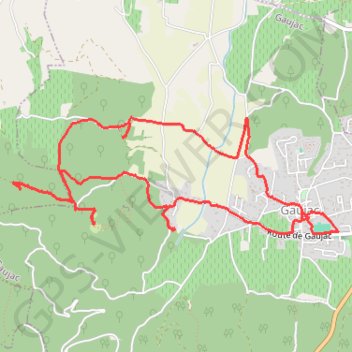 Trace GPS Opidum de Gaujac, itinéraire, parcours
