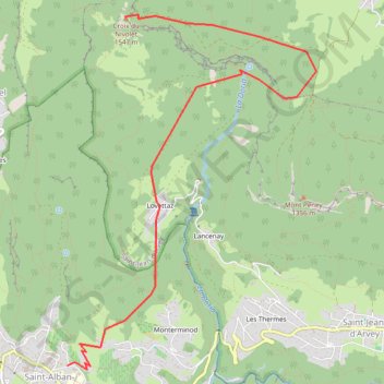Trace GPS Croix du Nivolet, itinéraire, parcours