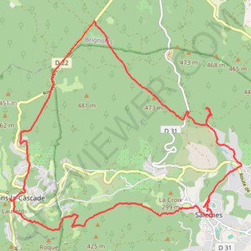 Trace GPS Circuit de Sillan la Cascade, itinéraire, parcours