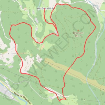 Trace GPS Tour du Bramont - Plainfaing, itinéraire, parcours