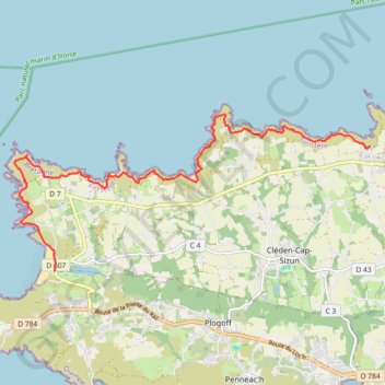 Trace GPS Tour du Cap Sizun - Étape 3, itinéraire, parcours
