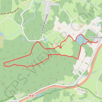 Trace GPS Étang de la Demoiselle - Broche Avaux, itinéraire, parcours