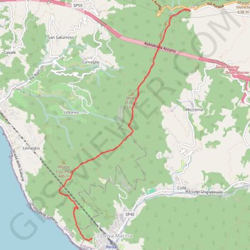 Trace GPS Tagliamento Deiva, itinéraire, parcours