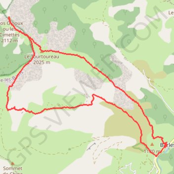 Trace GPS Sommet de Clot Ginoux - Barles (04), itinéraire, parcours