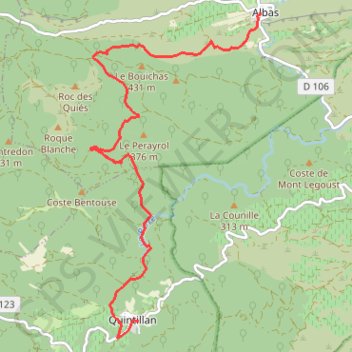 Trace GPS En Corbières - La Ronde au coeur des Corbières - Albas à Quintillan, itinéraire, parcours