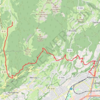 Trace GPS D'Albertville à Thônes - Autour de la Belle Étoile, itinéraire, parcours