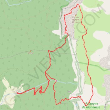 Trace GPS Pas de Peyrole en boucle depuis Valcroissant (Vercors), itinéraire, parcours
