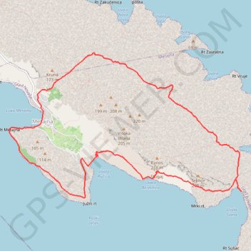 Trace GPS life on mars srednja, itinéraire, parcours