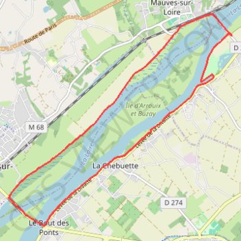 Trace GPS Thouaré sur Loire, itinéraire, parcours