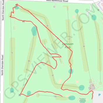 Trace GPS Donovan Park Loop, itinéraire, parcours
