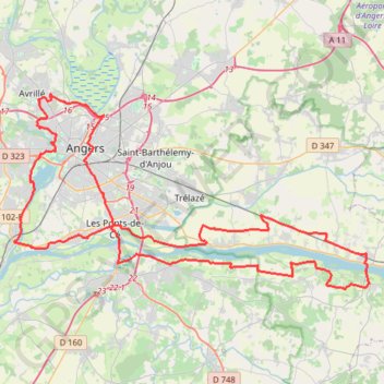 Trace GPS St Mathurin 79km, itinéraire, parcours