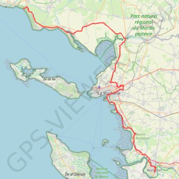 Trace GPS Longeville sur mer Rochefort, itinéraire, parcours