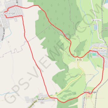 Trace GPS Marche à Luttange, itinéraire, parcours