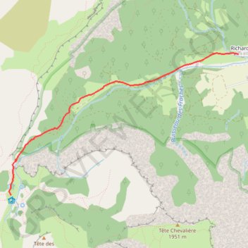 Trace GPS Pas de l'Aiguille depuis Richardière, itinéraire, parcours