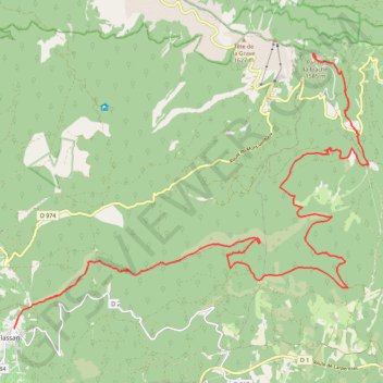 Trace GPS Ventoux Sud - Flassan, itinéraire, parcours