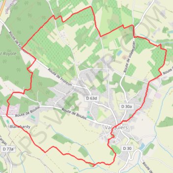 Trace GPS De Vacquiers à la Forêt Royale, itinéraire, parcours