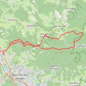 Trace GPS Rando Saint-Dié-des-Vosges, itinéraire, parcours