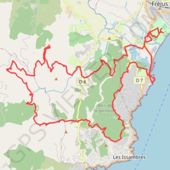 Trace GPS Roc d'Azur, itinéraire, parcours