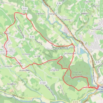 Trace GPS De Légny à Saint Vérand, itinéraire, parcours