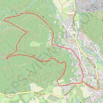 Trace GPS Le sentier des mines - Giromagny, itinéraire, parcours