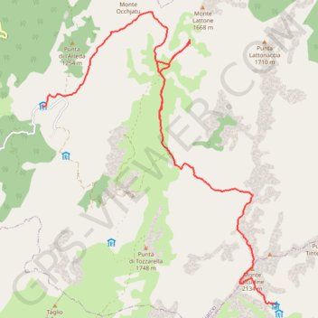 Trace GPS Bergerie de Bassetta - Refuge d'Asinau, itinéraire, parcours
