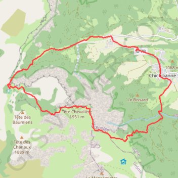 Trace GPS Tete Chevalliere en boucle depuis Chichilianne (Vercors), itinéraire, parcours