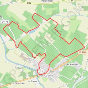 Trace GPS Entre vignes et charbons (Sud) - Concourson-sur-Layon, itinéraire, parcours