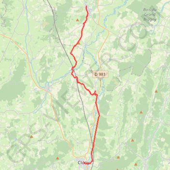Trace GPS Saint-Gengoux-le-national - Taizé - Cluny, itinéraire, parcours