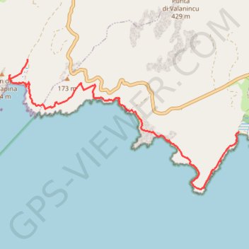 Trace GPS De Furnellu à Roccapina, itinéraire, parcours