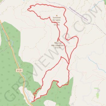 Trace GPS Rando du Roucas des Louquiers, itinéraire, parcours