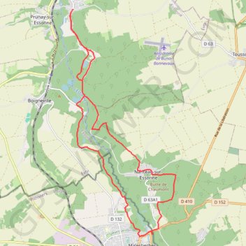 Trace GPS Buno-Bonnevaux, itinéraire, parcours
