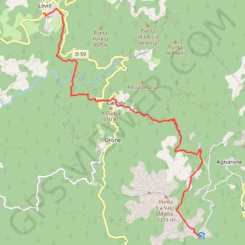 Trace GPS Mare a Mare Sud - De Cartalavonu à Levie, itinéraire, parcours