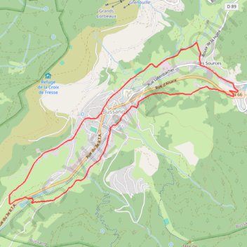 Trace GPS Bussang, itinéraire, parcours