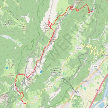 Trace GPS Dent de Crolles, itinéraire, parcours