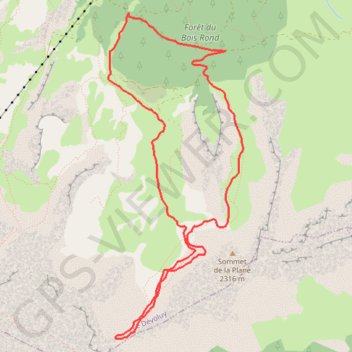 Trace GPS Le pas du Follet depuis la cabane Avalanche, itinéraire, parcours