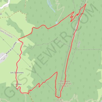 Trace GPS Le Col de la Cochette par la Magne, itinéraire, parcours