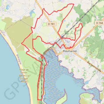 Trace GPS Plouharnel : Parcours N°2 - 17453 - UtagawaVTT.com, itinéraire, parcours