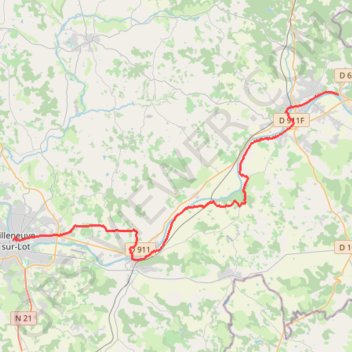 Trace GPS Villeneuve sur Lot / Fumel, itinéraire, parcours