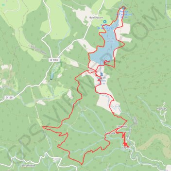 Trace GPS Haut Languedoc - Cascades du bureau - Lac du saut de Vézoles, itinéraire, parcours