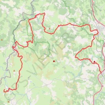 Trace GPS Tour des Monts Aubrac. De Recoules-d'Aubrac à Aumont-Aubrac (Lozère), itinéraire, parcours
