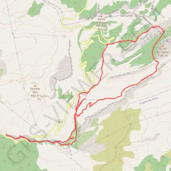 Trace GPS Pic de bertagne grande baume, itinéraire, parcours