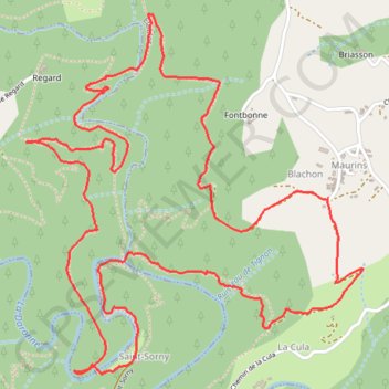 Trace GPS Les gorges de la Daronne, itinéraire, parcours