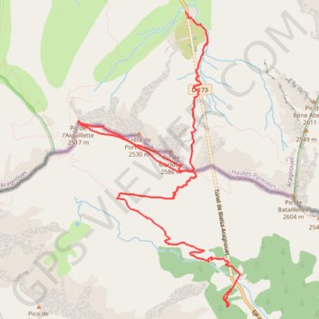 Trace GPS Pic de L'Aiguillette, itinéraire, parcours