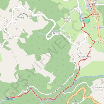 Trace GPS Les Murels - Forgès, itinéraire, parcours