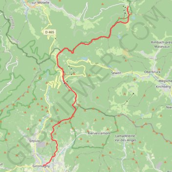 Trace GPS Traversée des Vosges - De Rouge Gazon à Giromaghy, itinéraire, parcours