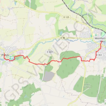 Trace GPS Montfort - Iffendic, itinéraire, parcours