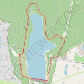 Trace GPS Lysterfield Lake Loop, itinéraire, parcours