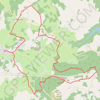 Trace GPS Un air de montagne - Sarroux, itinéraire, parcours