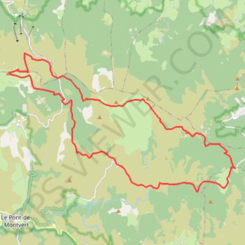Trace GPS Mas de la Barque - Mont Lozère - Bivouac, itinéraire, parcours