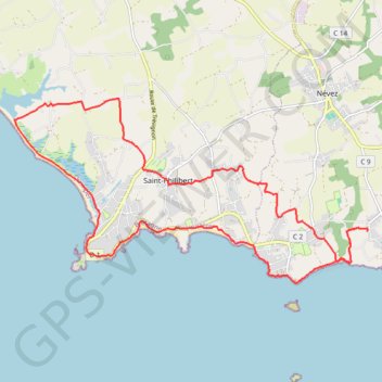 Trace GPS Autour de la point de Trévignon, itinéraire, parcours